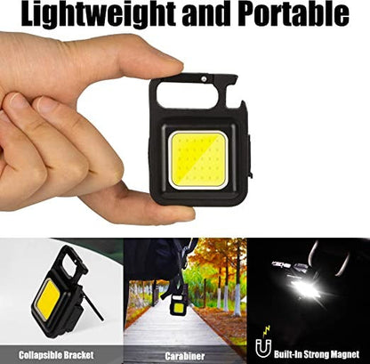 COB LED Flashlight Keychain Lights Screwdriver